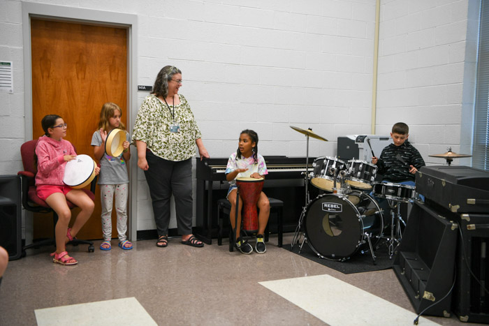 Columbia State summer campers at last year’s Rhythm Retreat Music Camp.