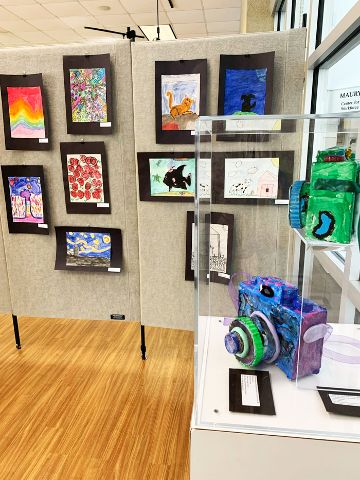 Student artwork included in the 2024 Pryor Art Gallery Maury County K-12 Art Exhibition.